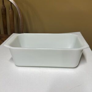 Sold 
Pyrex Loaf Pan White Milk Glass #215-B 10.5” X 5.5” X 3.25”